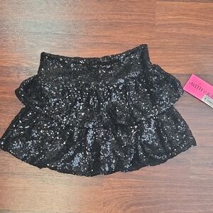 With Jules Black Sequin Skirt Medium NWT